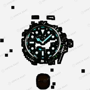 Rolex Submariner Baget Yeşil Super Clone ETA Saat karşıdan görünüm