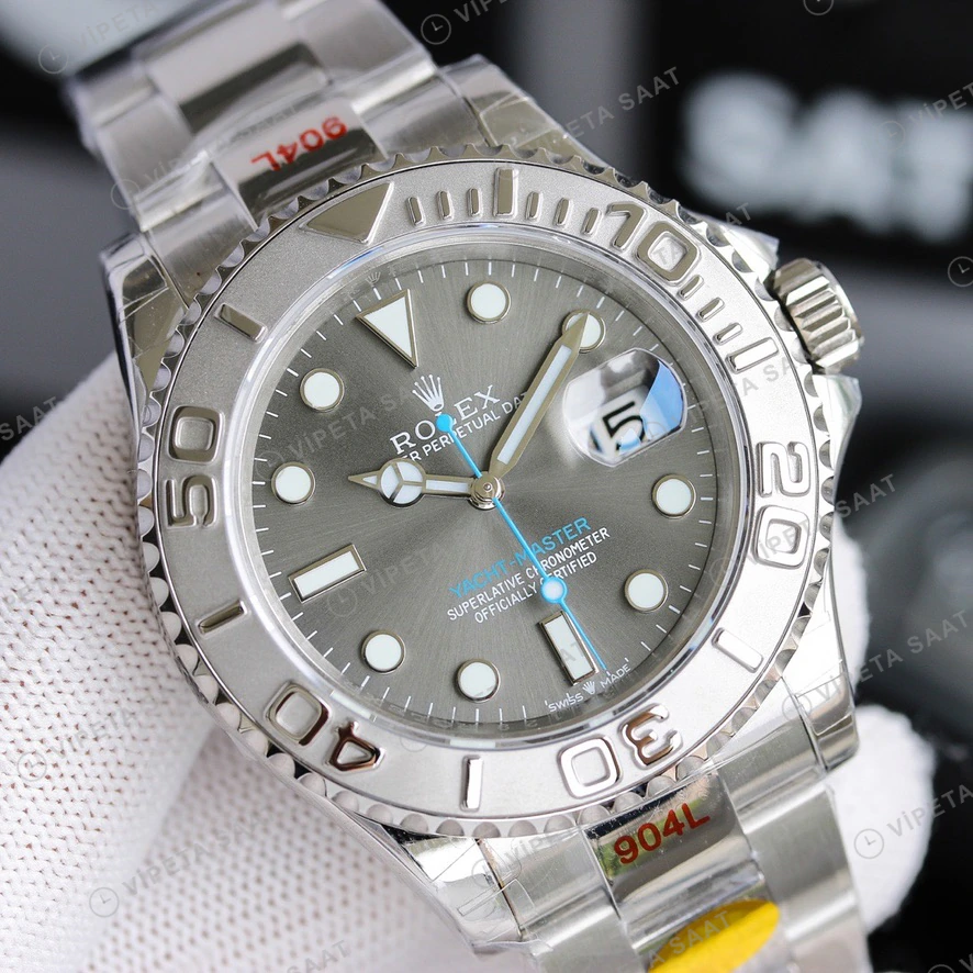 Rolex Yacht-Master Gri Super Clone ETA Saat detay 4