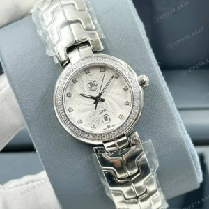 TAG Heuer Aquaracer Beyaz Elmas Taşlı Çelik Lady Super Clone ETA Saat detay 8