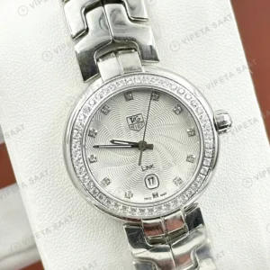 TAG Heuer Aquaracer Beyaz Kadran Çelik Lady Parlak Super Clone ETA Saat detay 6