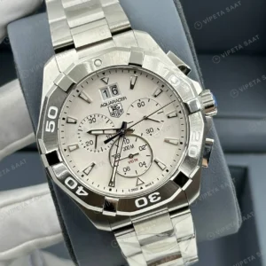 TAG Heuer Aquaracer Gümüş Kronograf Çelik Super Clone ETA Saat detay 8