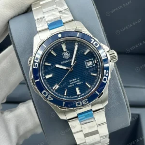 TAG Heuer Aquaracer Mavi Kadran Çelik Dalış Super Clone ETA Saat detay 9