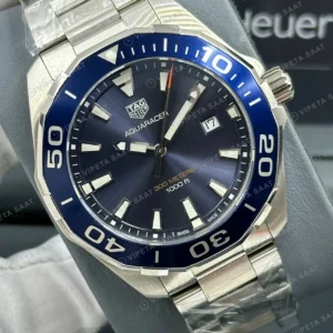 TAG Heuer Aquaracer Mavi Kadran Çelik Super Clone ETA Saat detay 5