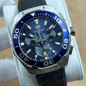 TAG Heuer Aquaracer Mavi Kronograf Kauçuk Super Clone ETA Saat TAG0113 detay 6
