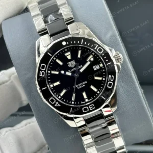 TAG Heuer Aquaracer Siyah Kadran Çelik Super Clone ETA Saat detay 4
