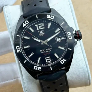 TAG Heuer Carrera Gri Kadran Kauçuk Super Clone ETA Saat detay 6