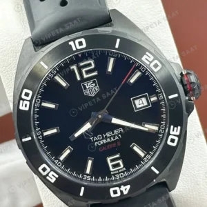 TAG Heuer Formula 1 Siyah Kadran Kauçuk Parlak Super Clone ETA Saat detay 6