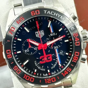 TAG Heuer Formula 1 Siyah Kronograf Çelik Gece Super Clone ETA Saat detay 5