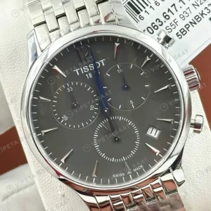 Tissot Carson Gri Kronograf Çelik Super Clone ETA Saat detay 3