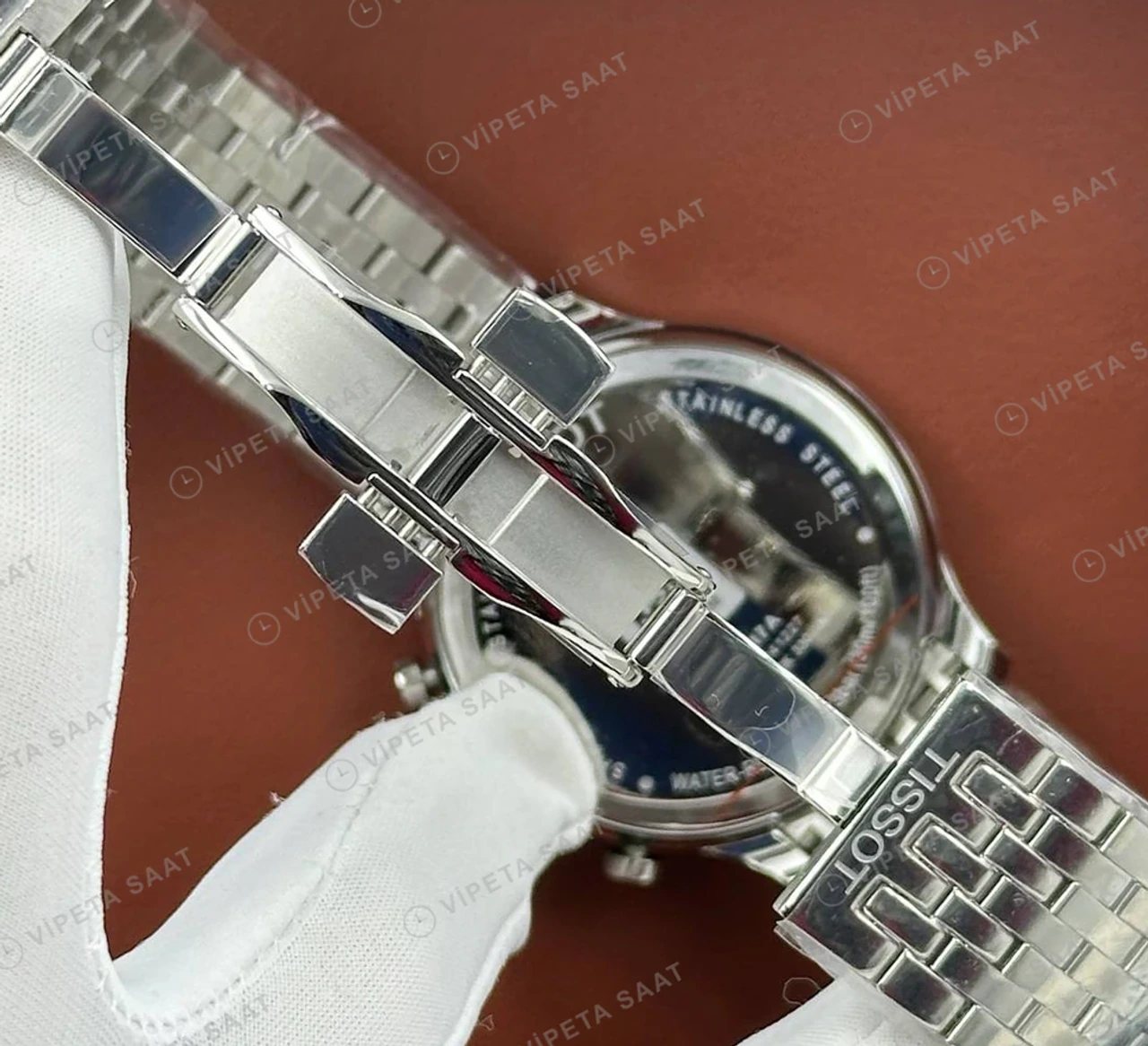 Tissot Carson Gri Kronograf Çelik Super Clone ETA Saat detay 4