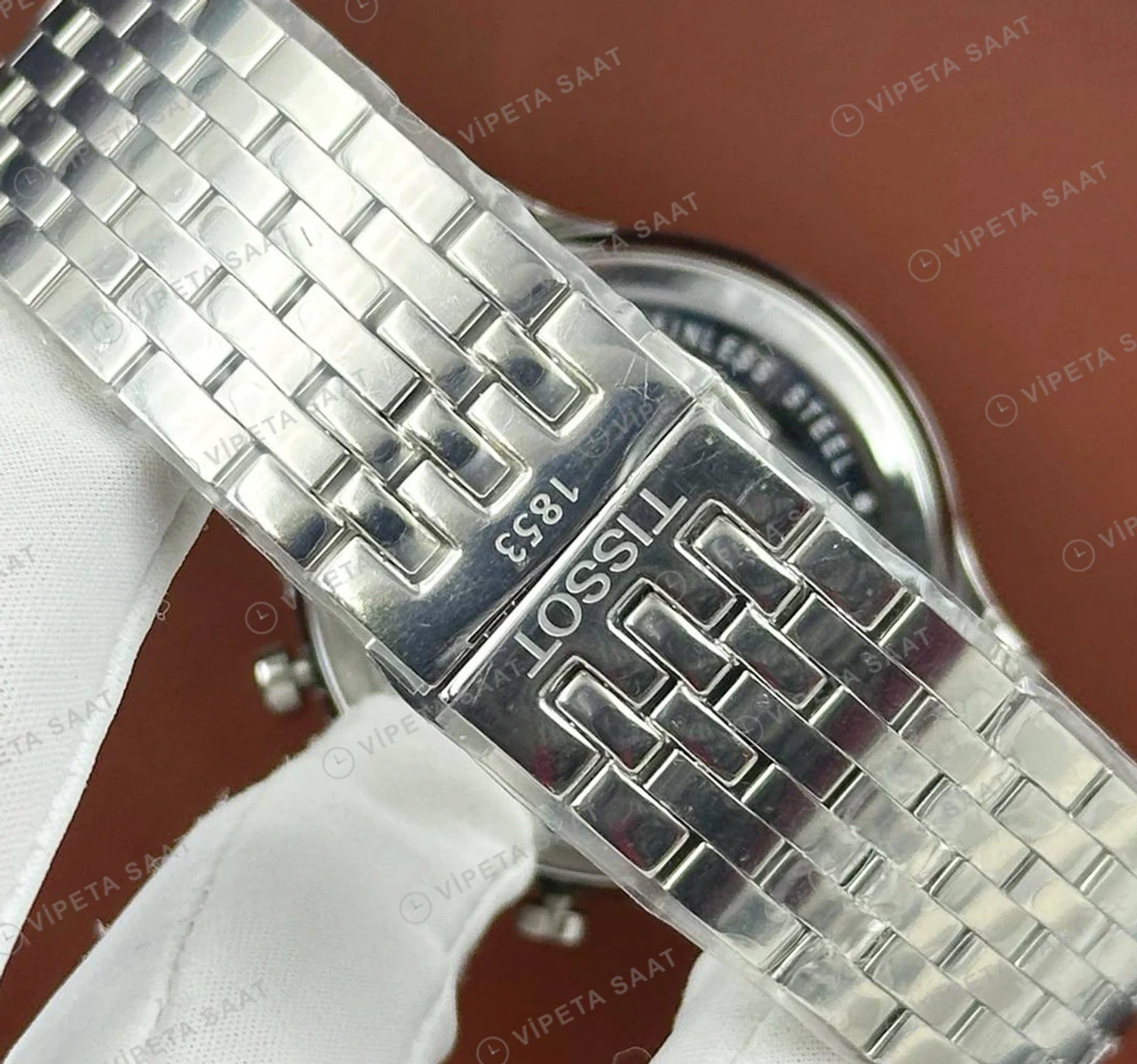 Tissot Carson Gri Kronograf Çelik Super Clone ETA Saat detay 5