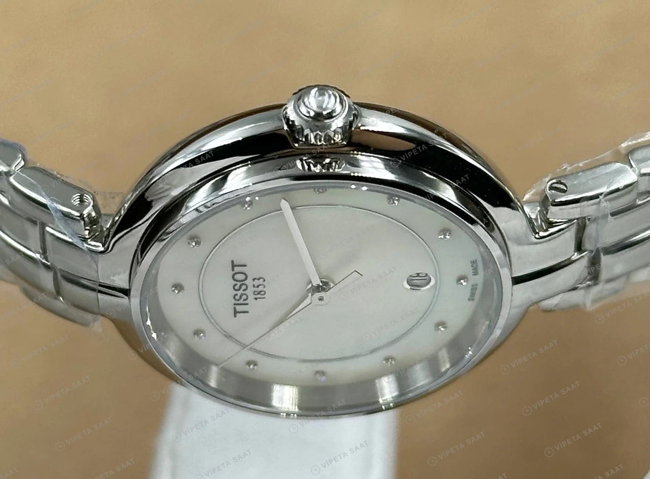 Tissot Carson Gümüş Kadran Çelik Lady Super Clone ETA Saat detay 3