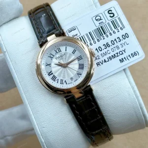 Tissot Chemin des Tourelles Beyaz Ay Evreli Deri Super Clone ETA Saat detay 8