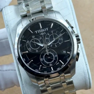 Tissot Chemin des Tourelles Siyah Ay Evreli Çelik Super Clone ETA Saat detay 5