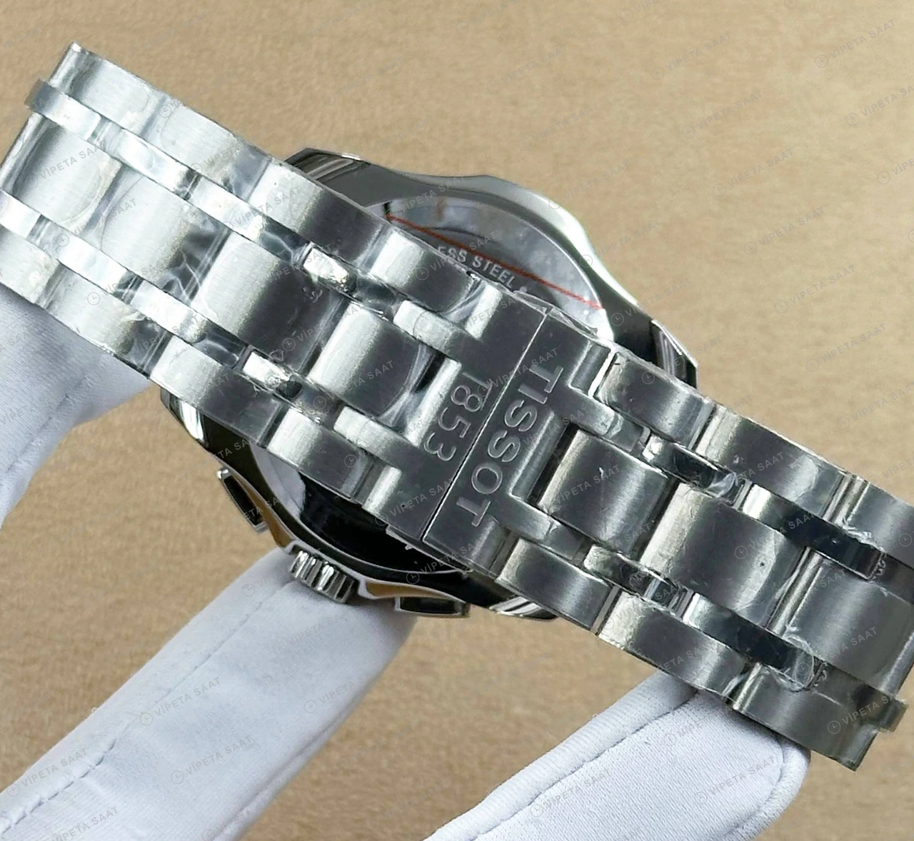Tissot Chemin des Tourelles Siyah Ay Evreli Çelik Super Clone ETA Saat detay 6