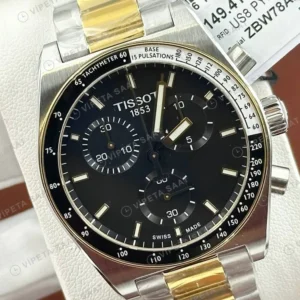 Tissot Chrono XL Altın Siyah Kronograf Çift Renk Super Clone ETA Saat detay 5