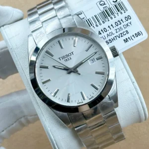 Tissot Gentleman Beyaz Kadran Çelik Super Clone ETA Saat detay 5