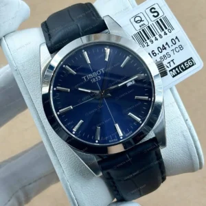 Tissot Gentleman Mavi Kadran Deri Parlak Super Clone ETA Saat detay 5
