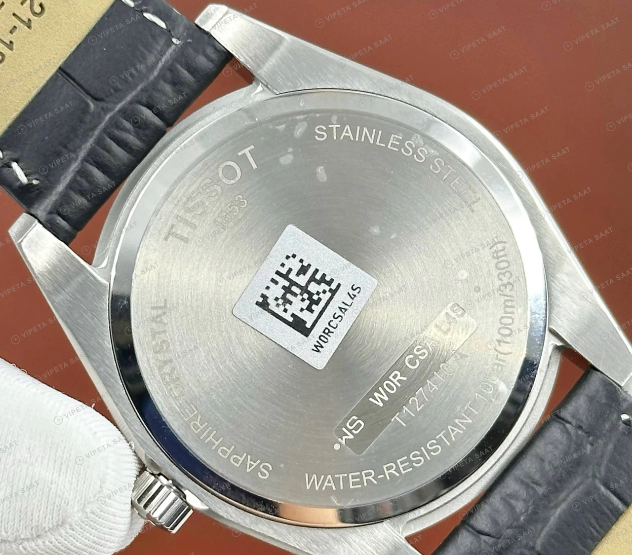 Tissot Gentleman Mavi Kadran Siyah Deri Super Clone ETA Saat detay 4