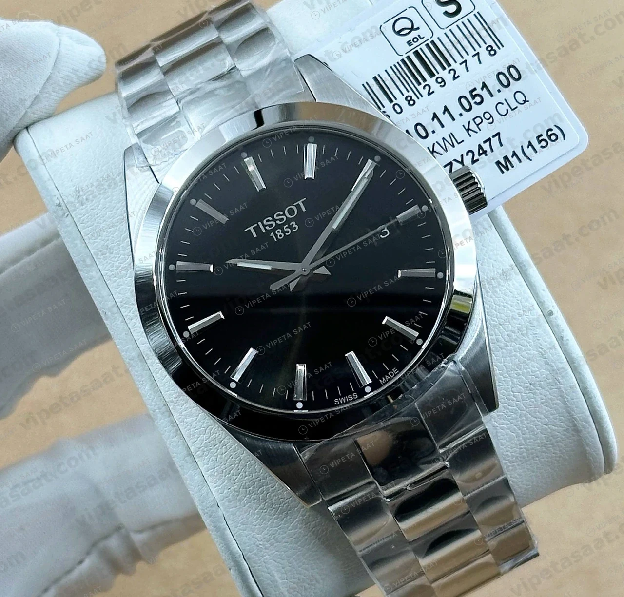 Tissot Gentleman Siyah Kadran Çelik Super Clone ETA Saat detay 4