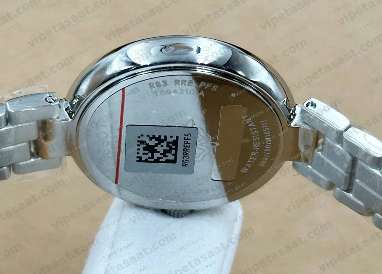 Tissot Lady Beyaz Sedef Altın Cift Renk Eta Saat yan profil