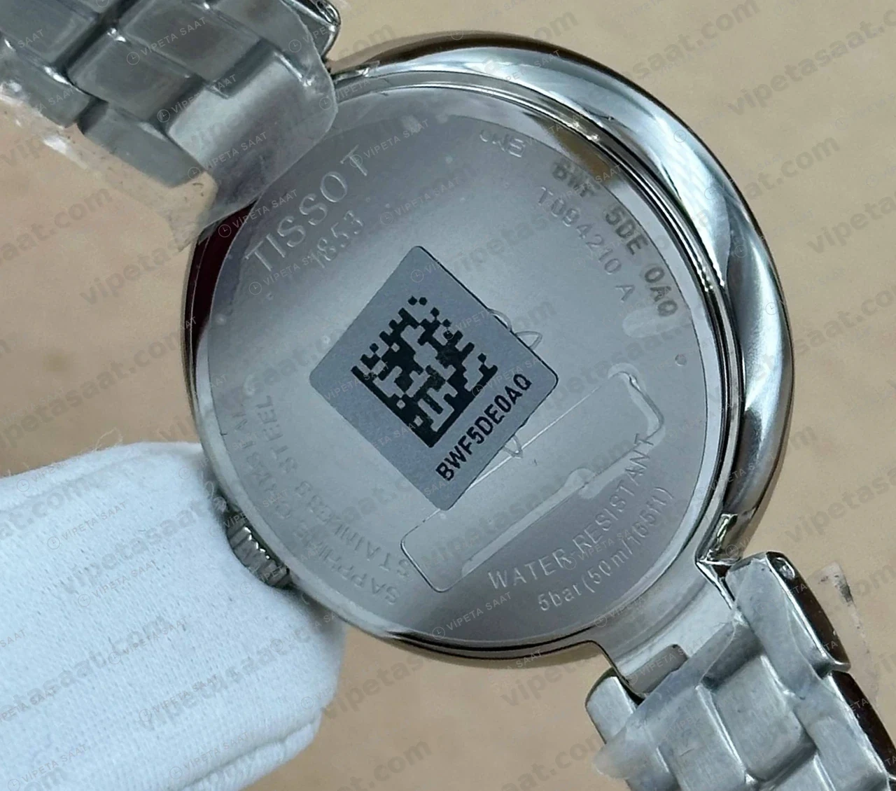Tissot Lady Mavi Kadran Çelik Yuvarlak Eta Saat kadran detayı