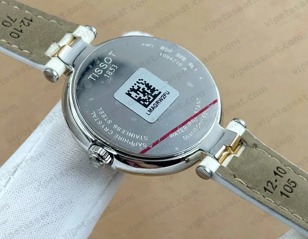 Tissot Lady Sedef Cift Renk Kauçuk Eta Saat detay görünüm