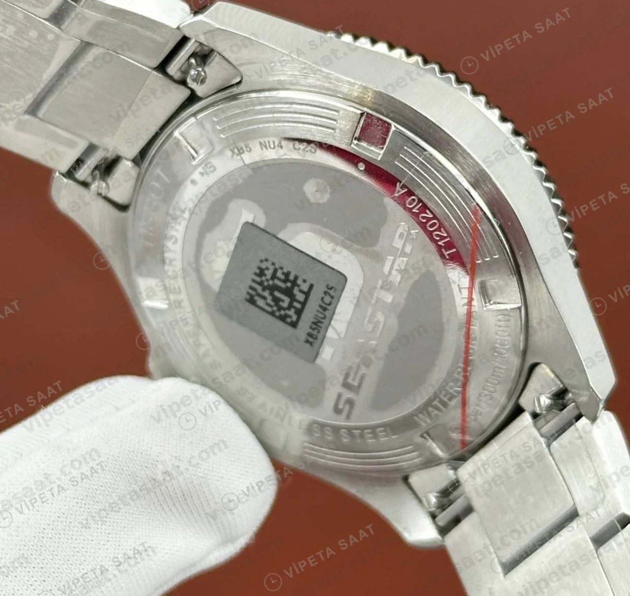 Tissot PRC 200 Beyaz Kronograf Çelik Eta Saat kadran detayı