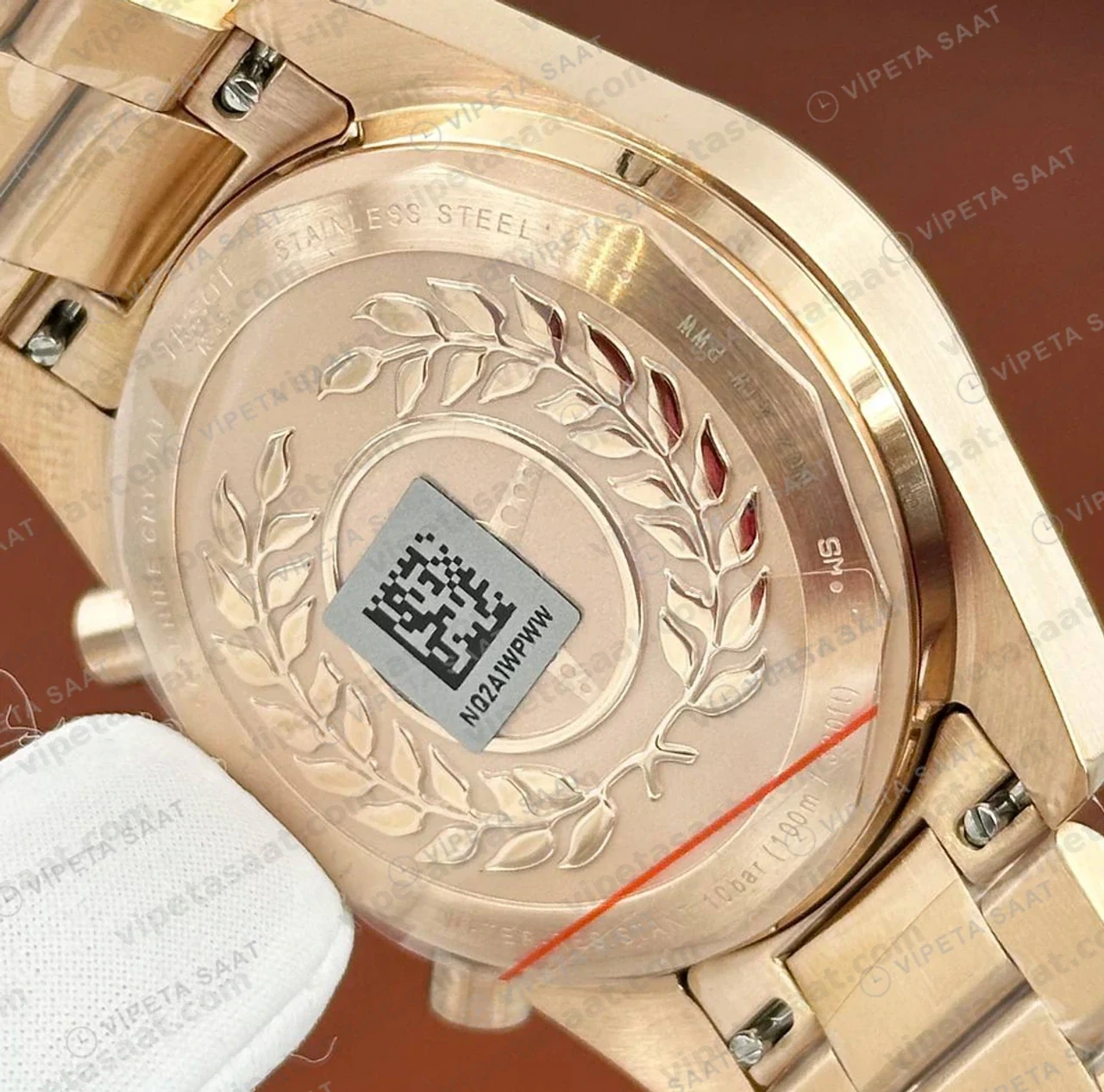 Tissot PRC 200 Rose Siyah Kronograf Çelik Eta Saat kadran detayı