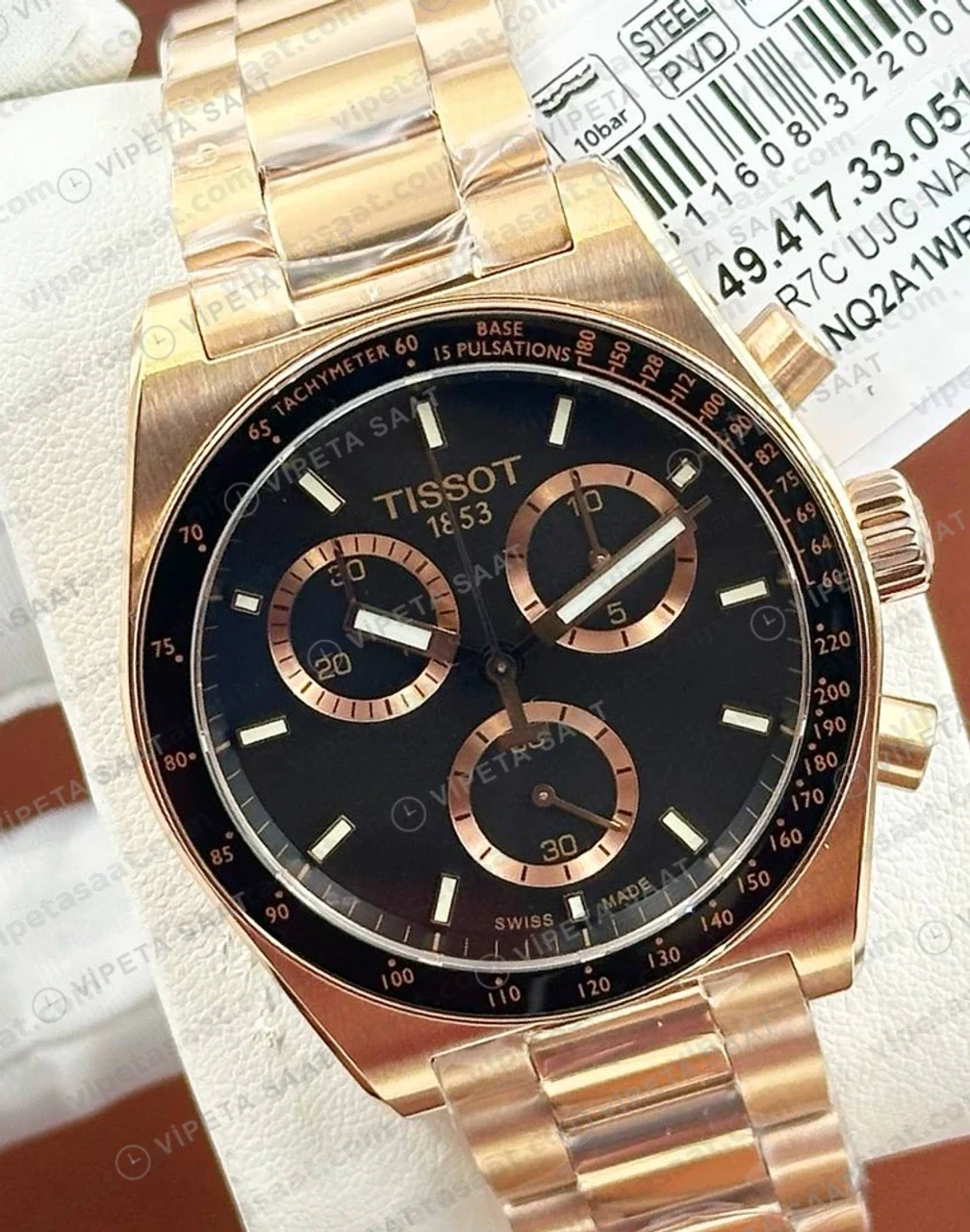 Tissot PRC 200 Rose Siyah Kronograf Çelik Eta Saat