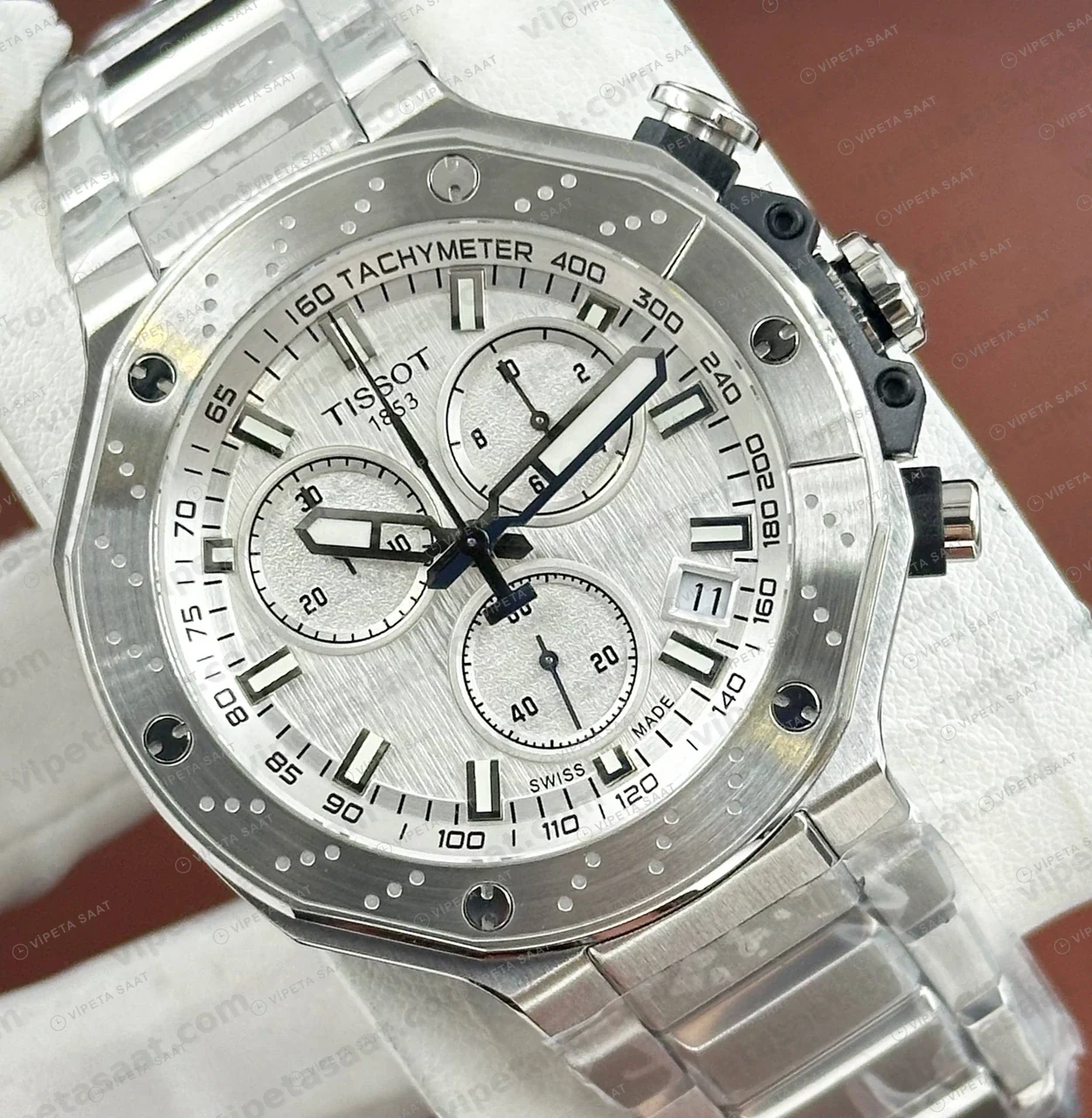 Tissot PRS 516 Gümüş Kronograf Çelik Eta Saat