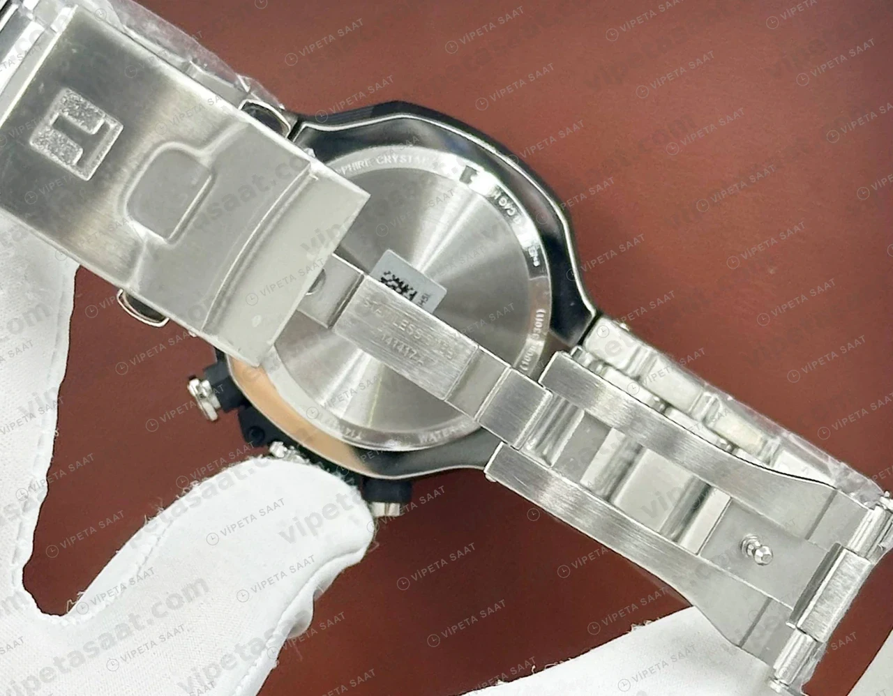 Tissot PRS 516 Gümüş Kronograf Çelik Eta Saat detay görünüm