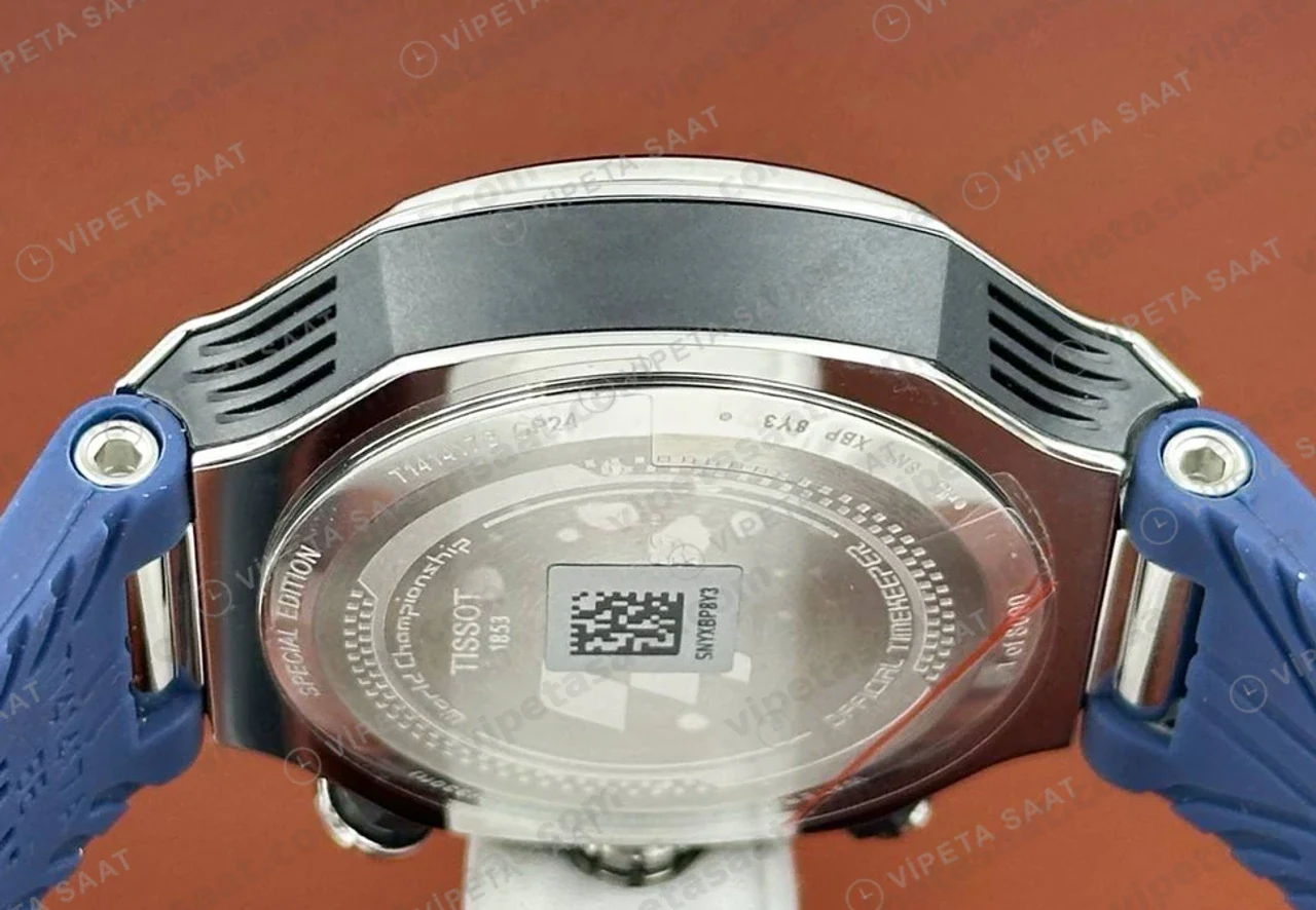 Tissot PRS 516 Mavi Kronograf Kauçuk Pilot Eta Saat yan profil