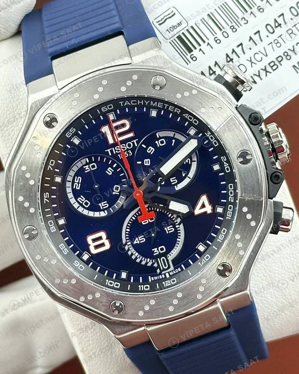 Tissot PRS 516 Mavi Kronograf Kauçuk Pilot Eta Saat