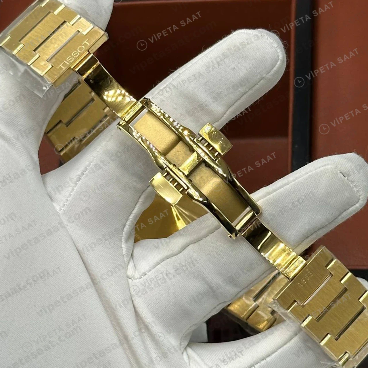 Tissot PRX Altın Kadran Çelik Eta Saat profil