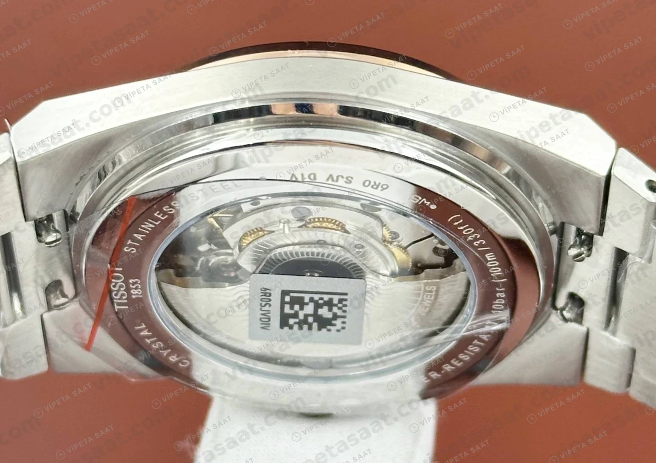 Tissot PRX Beyaz Rose Cift Renk Kadran Eta Saat yan profil