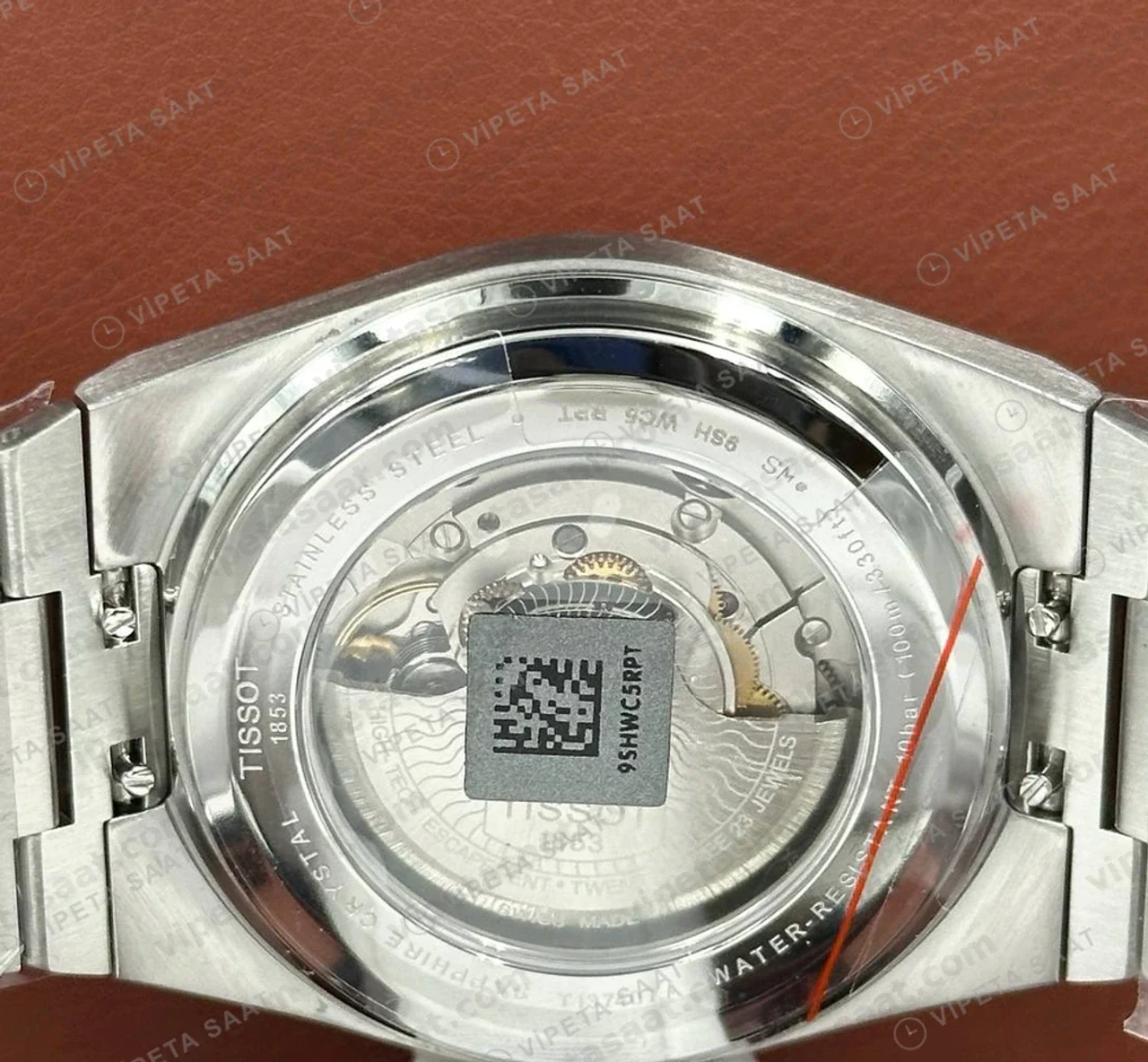 Tissot PRX Buz Mavisi Kronograf Çelik Eta Saat kordon detayı