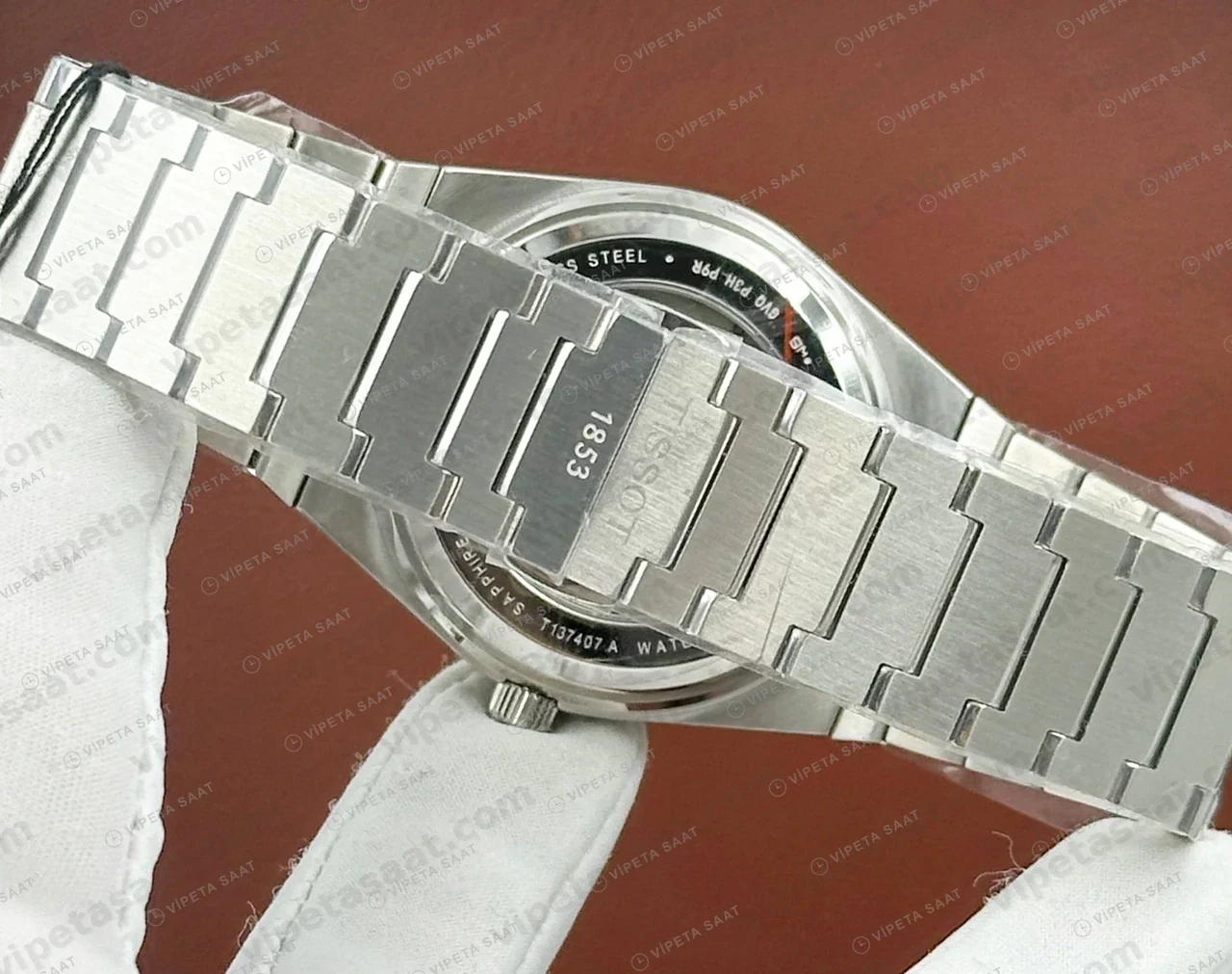 Tissot PRX Mavi Kadran Çelik Lacivert Eta Saat detay görünüm