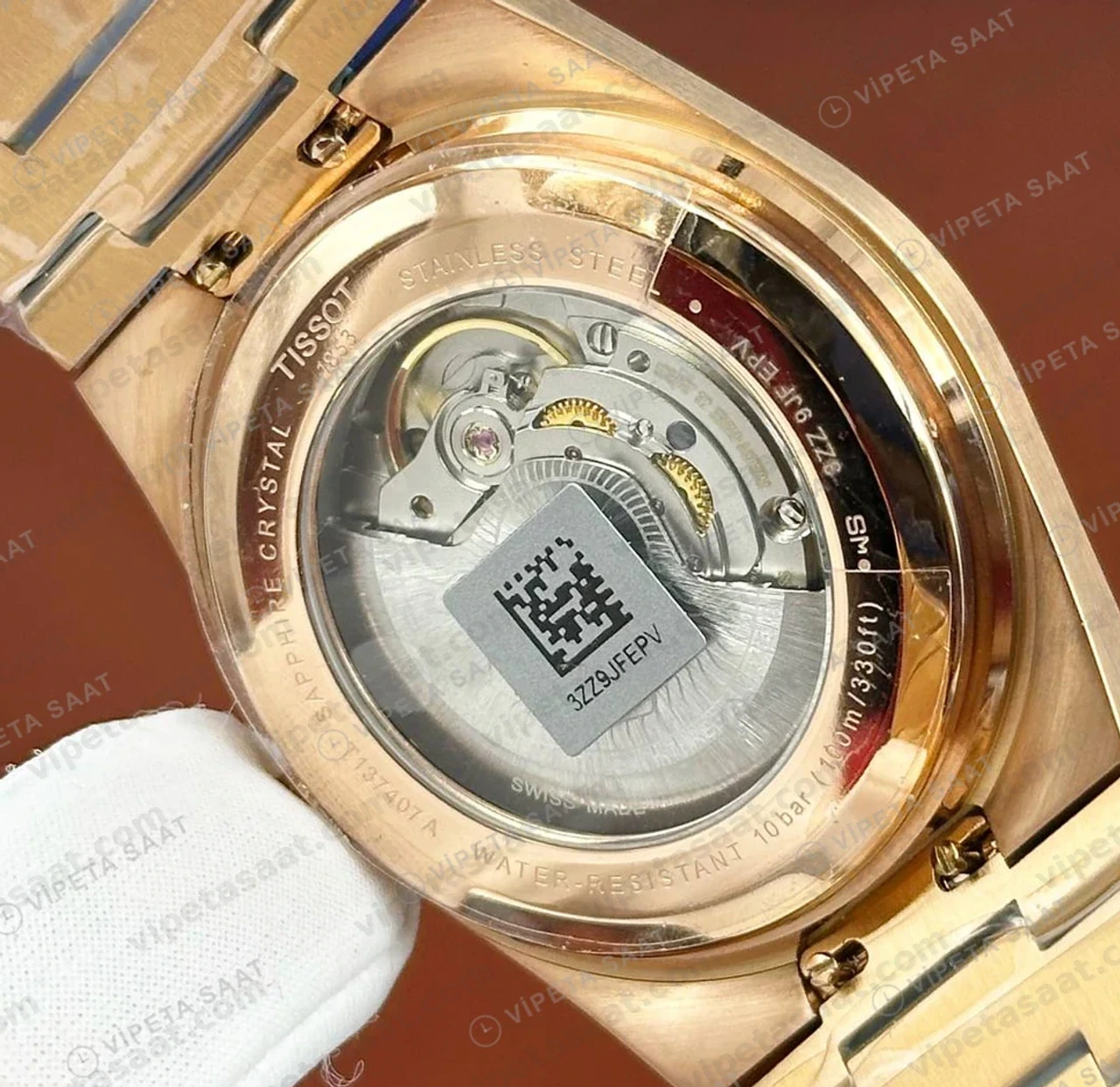 Tissot PRX Rose Gold Mavi Kronograf Çelik Eta Saat profil