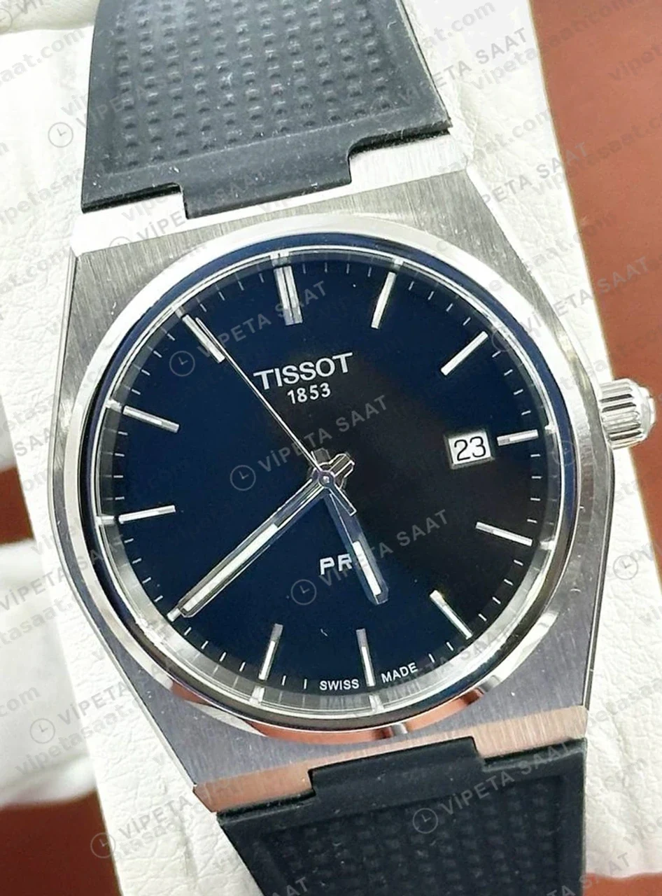 Tissot PRX Siyah Kadran Kauçuk Gunduz Eta Saat
