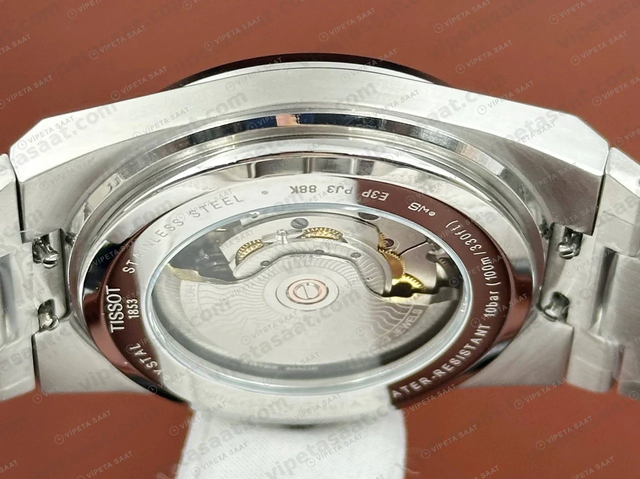 Tissot PRX Turkuaz Kadran Çelik Eta Saat yan profil