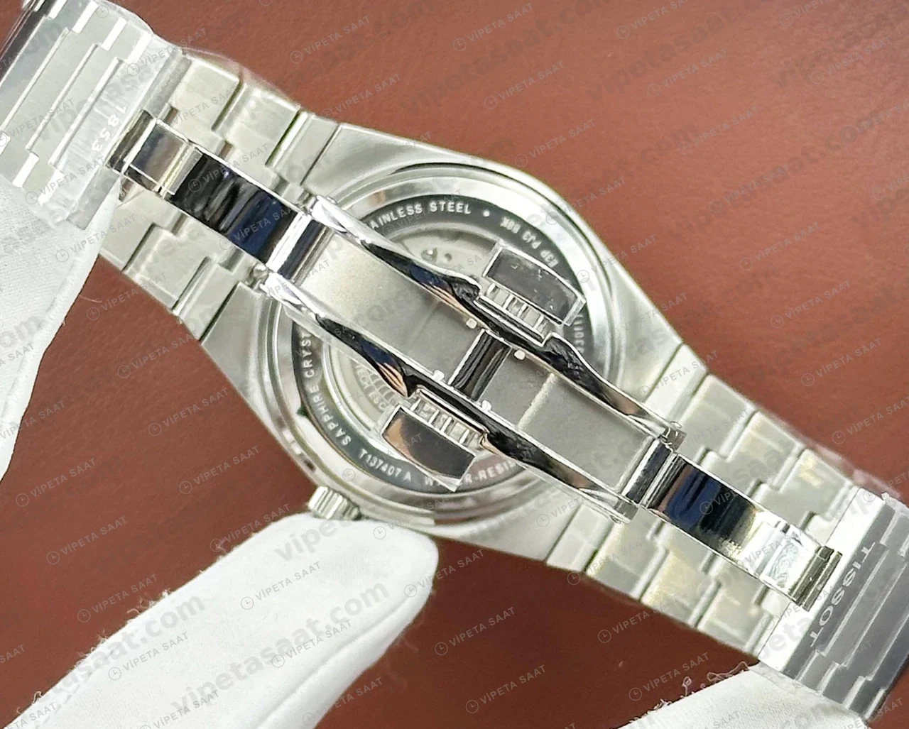 Tissot PRX Turkuaz Kadran Çelik Eta Saat detay görünüm