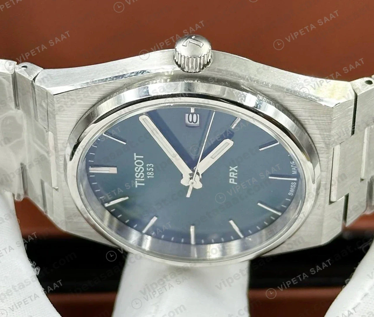 Tissot PRX Yeşil Kadran Çelik Bileklik Eta Saat yan profil