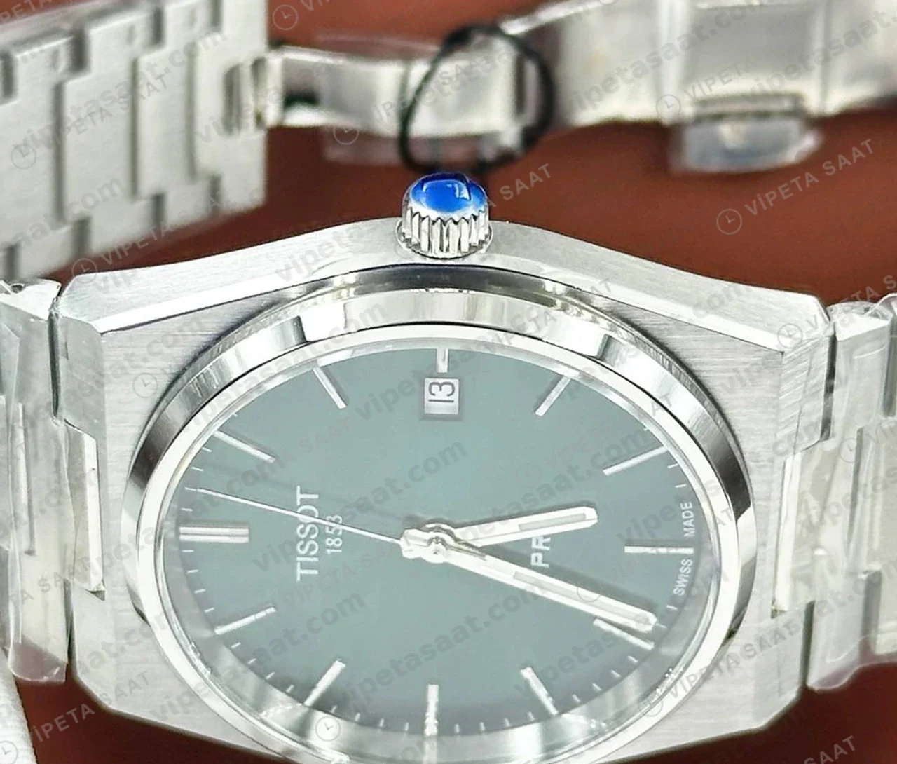 Tissot PRX Yeşil Kadran Çelik Saf Eta Saat kordon detayı