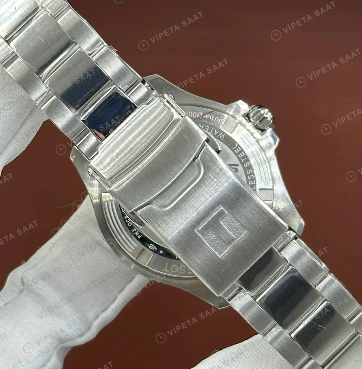 Tissot Seastar Beyaz Kadran Çelik Dalis Eta Saat yan profil