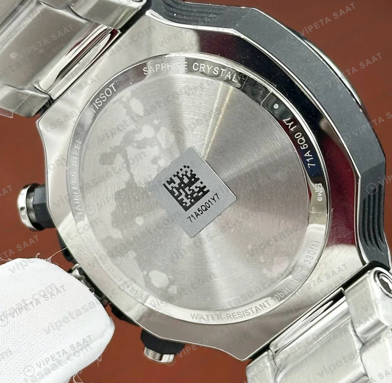 Tissot Seastar Çelik Yan Kapak Dalis Eta Saat yan profil