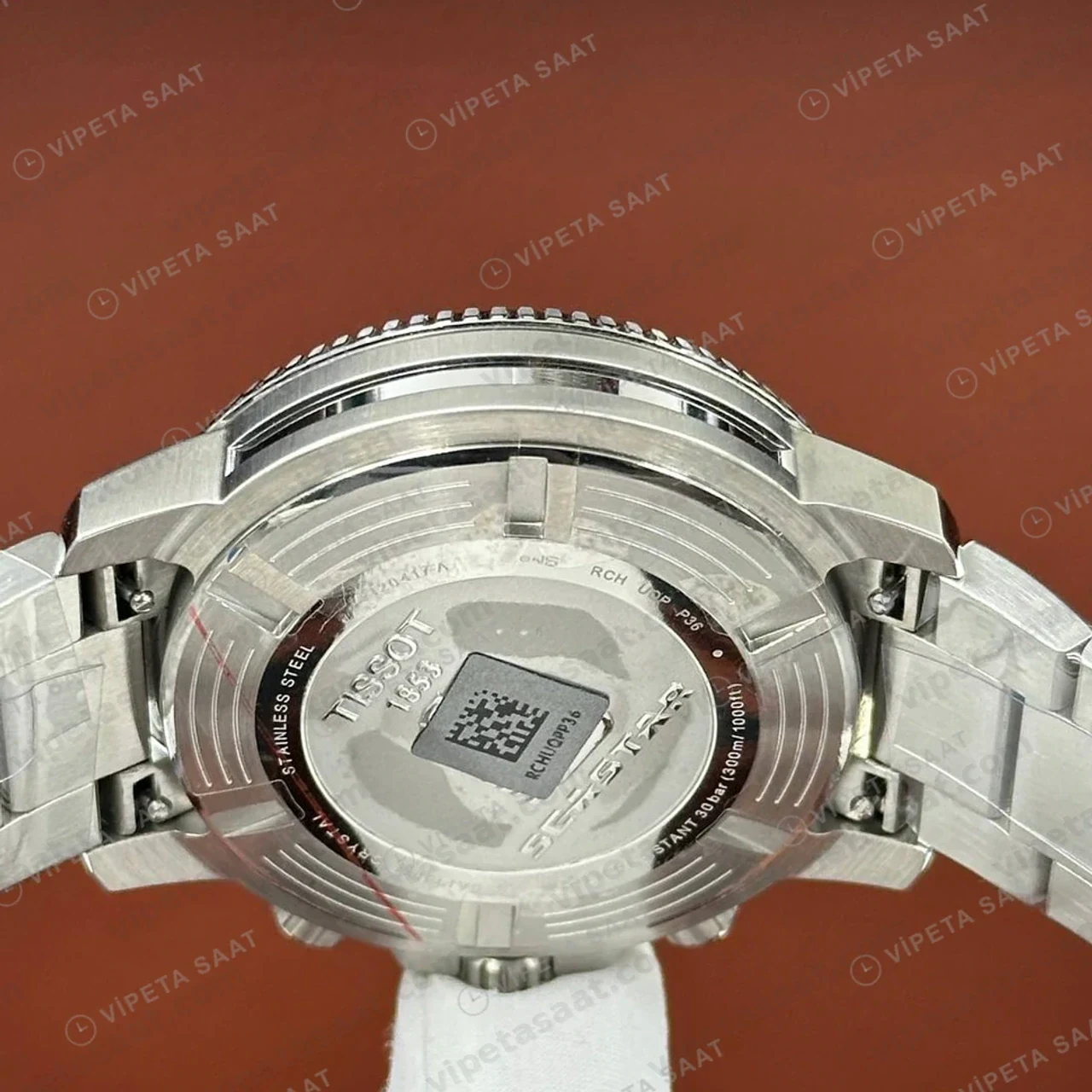 Tissot Seastar Mavi Kadran Çelik Dalis Bileklik Eta Saat yan profil