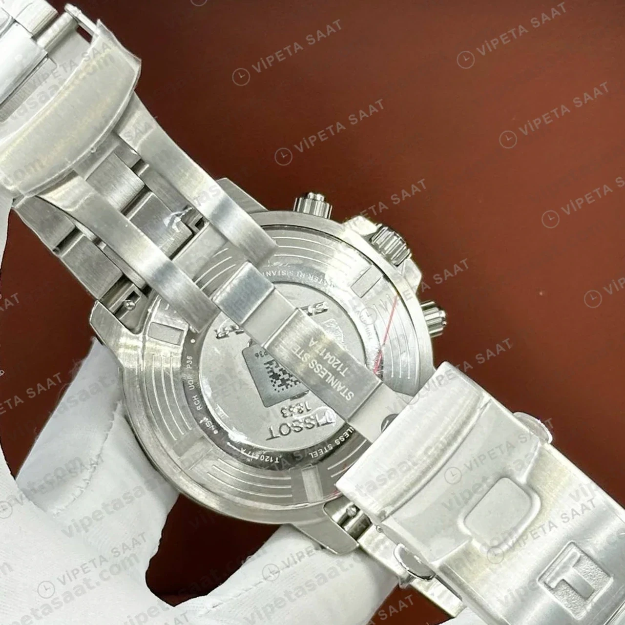 Tissot Seastar Mavi Kadran Çelik Dalis Bileklik Eta Saat detay görünüm