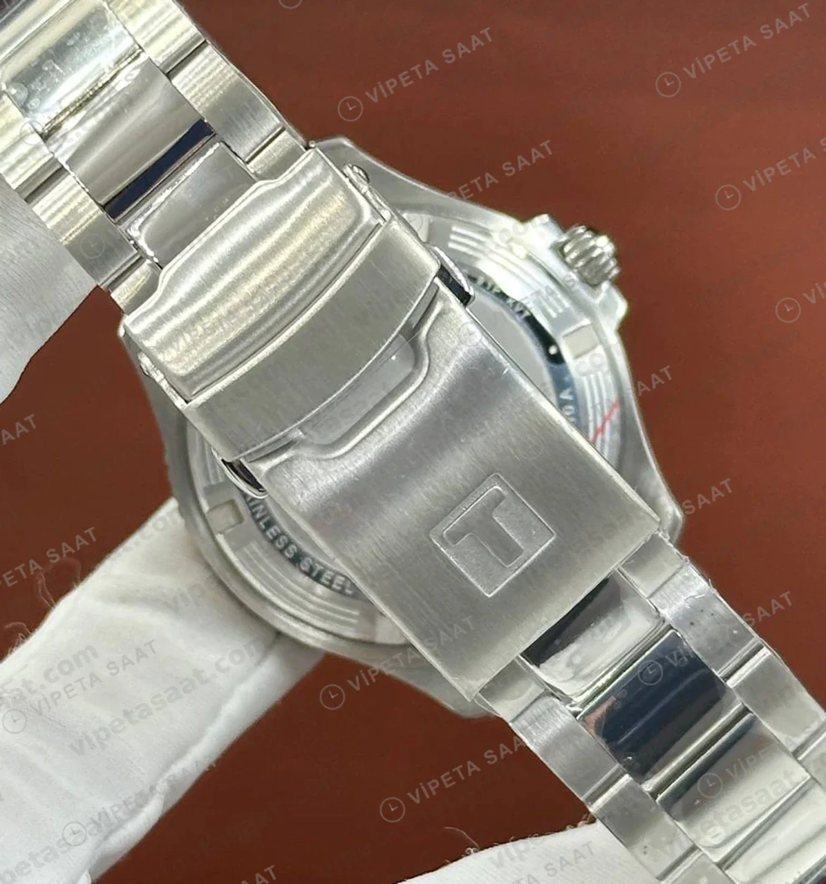 Tissot Seastar Mavi Kadran Çelik Dalis Eta Saat kordon detayı