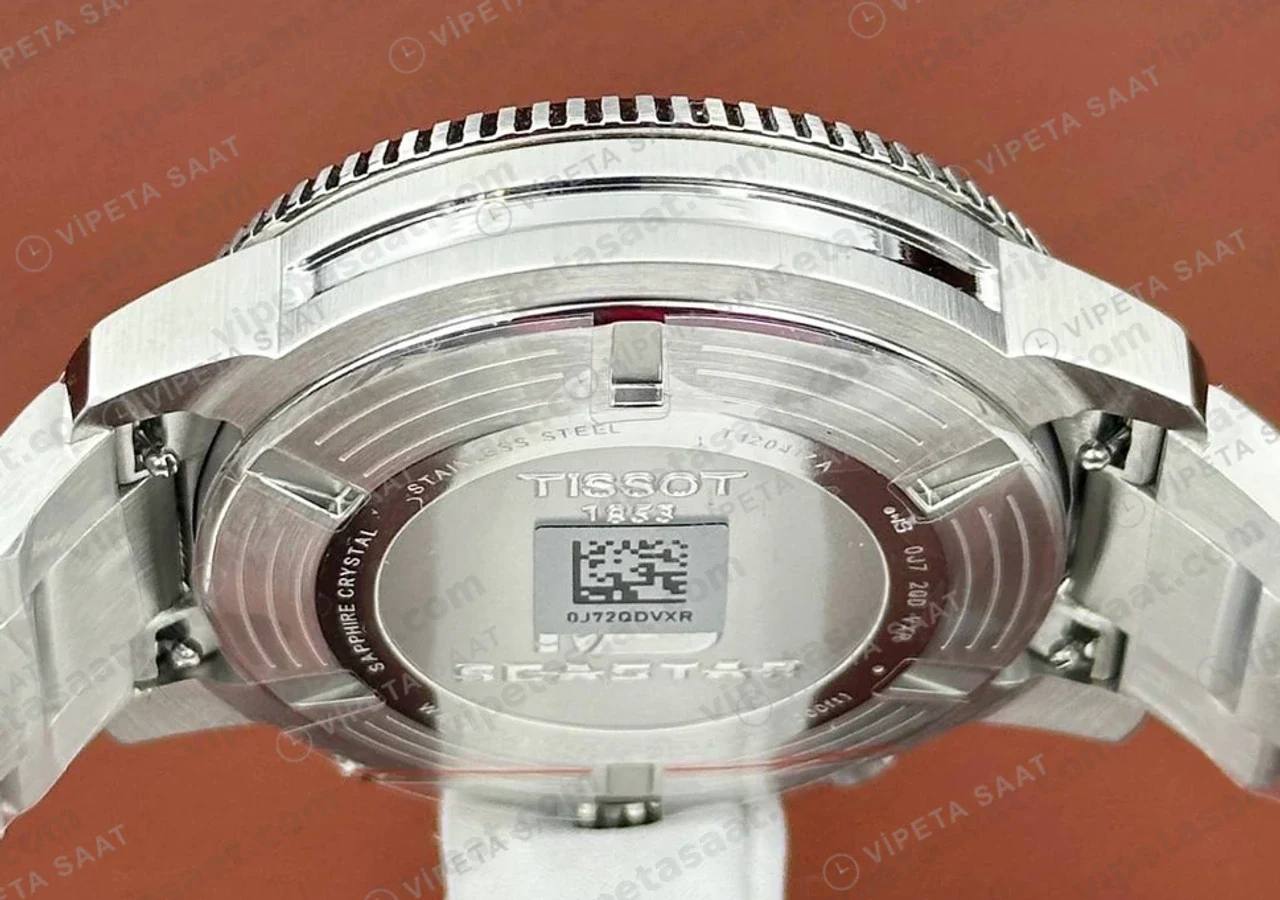 Tissot Seastar Mavi Kronograf Çelik Dalis Bileklik Eta Saat yan profil